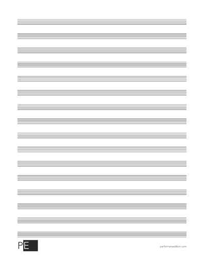 Manuscript Paper - 16 Stave - 50 Sheets