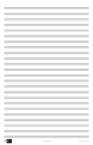 Manuscript Paper - 24 Stave - 50 Sheets