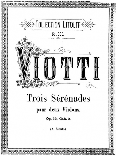 Viotti - 3 Serenades for 2 Violins