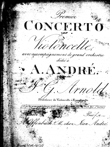 Arnold - Cello Concerto No. 1 in C major