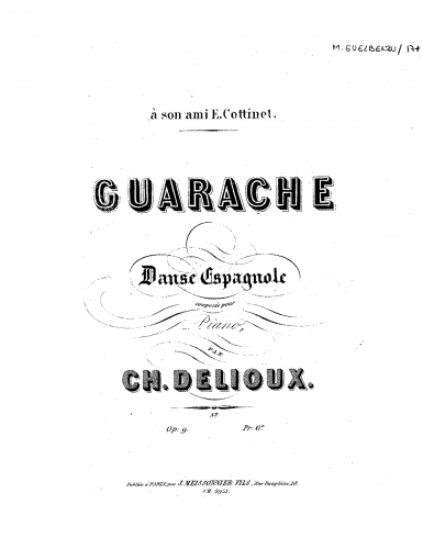 Delioux - Guarache - Piano Score - Score