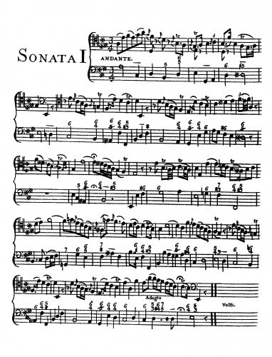 Geminiani - Cello Sonata in A major - Score