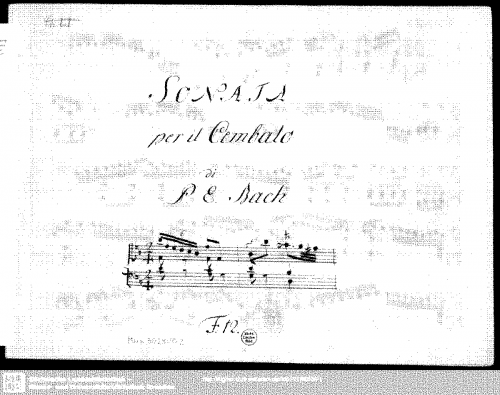 Bach - Harpsichord Sonata in B♭ major - Score