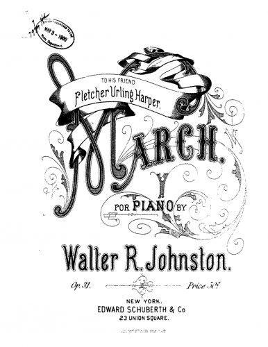 Johnston - March No. 1 - Piano Score - Score