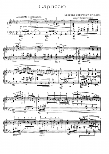 Godowsky - 3 Pieces, Op. 15 - 3. Capriccio