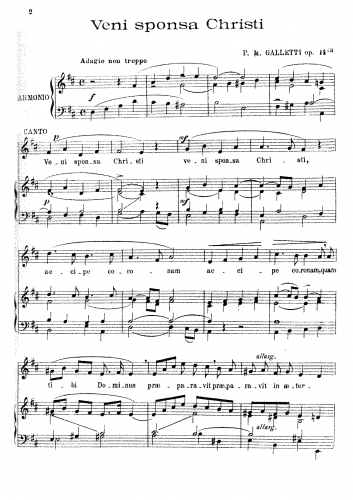 Galletti - 3 Hymns - Score