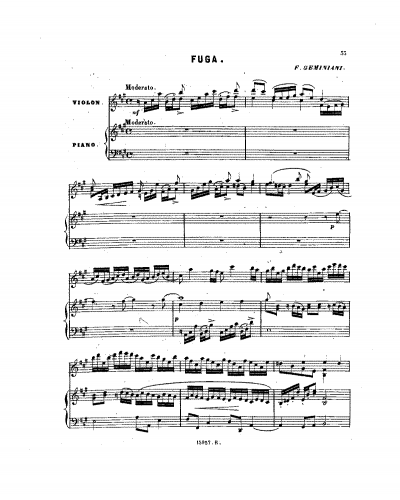 Léonard - Ancienne école italienne du violon - Geminiani Fuga
