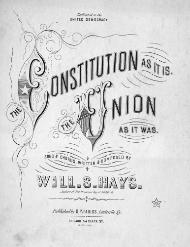 Hays - The Constitution as it is, The Union as it was - Score