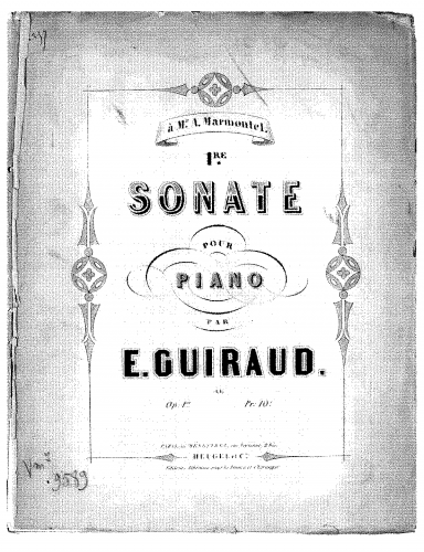 Guiraud - Piano Sonata in C minor - Score