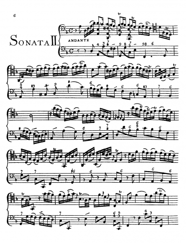 Geminiani - Cello Sonata in D minor - Score