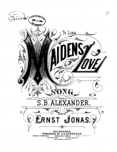 Jonas - Maiden's Love - Score