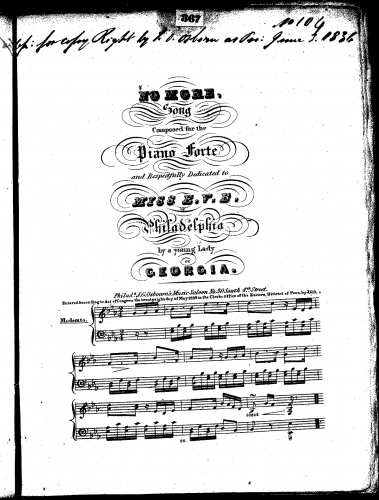 Anonymous - No More - Score