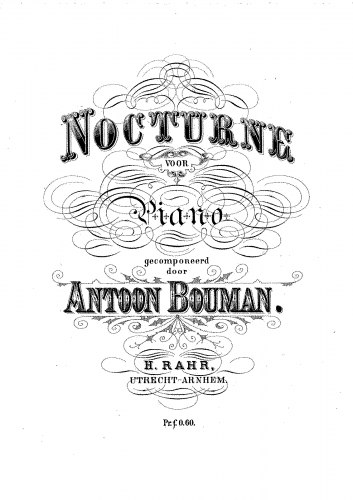 Bouman - Nocturne voor Piano - Score