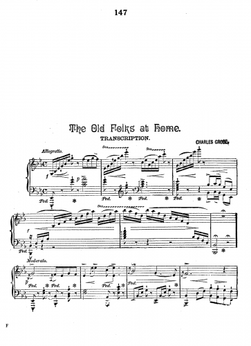 Grobe - Old Folks at Home, Op. 1983 - Score