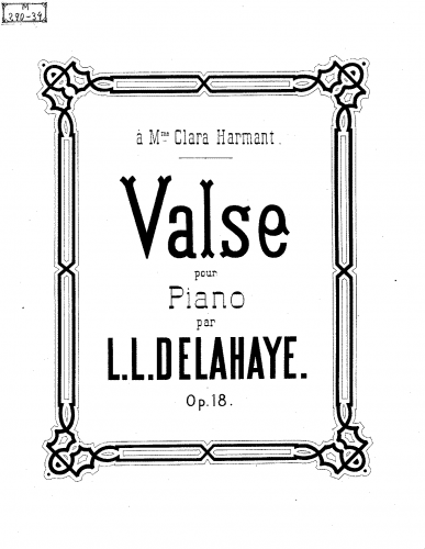 Delahaye - Valse - Piano Score - Score