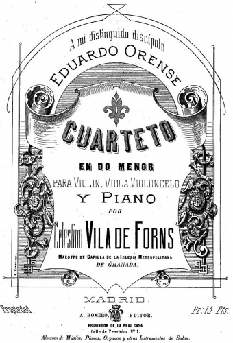 Vila de Forns - Piano Quartet - Score