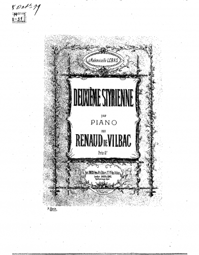 Vilbac - Styrienne No. 2 - Score