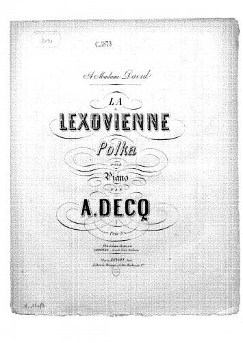Decq - La lexovienne - Score