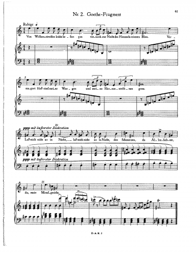 Eisler - Goethe-Fragment - Score