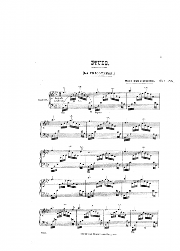 Sieveking - La Tricoteuse - Score