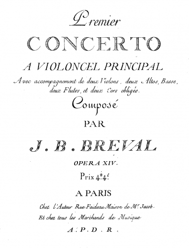 Bréval - Cello Concerto No. 1