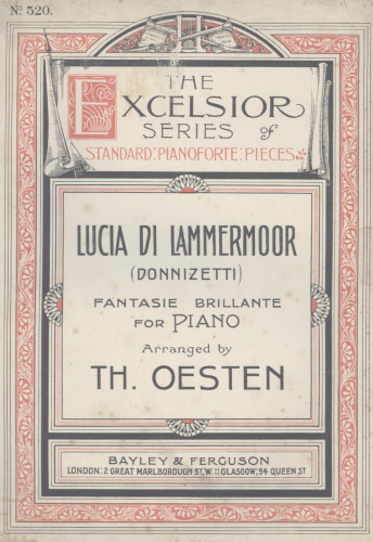 Oesten - Souvenir de Lucia di Lammermoor - Piano Score - Score