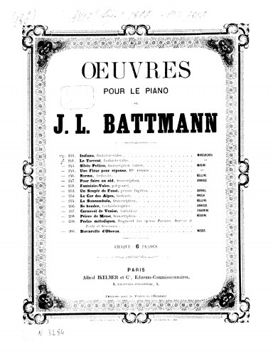 Battmann - Le torrent - Complete  score