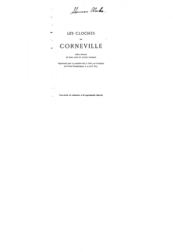 Planquette - Les cloches de Corneville / The Chimes of Normandy - Librettos - Complete Libretto