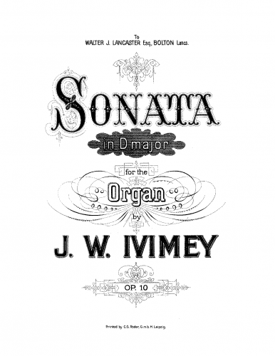 Ivimey - Organ Sonata - Score