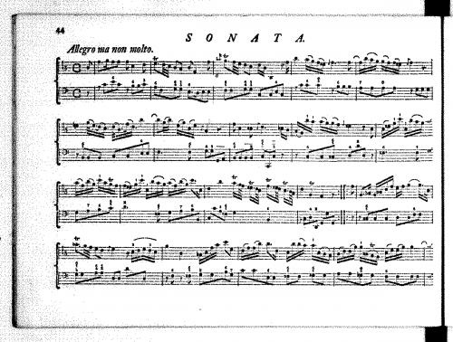 Kirnberger - Cello Sonata in C major - Score