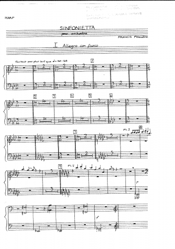 Poulenc - Sinfonietta - Harp