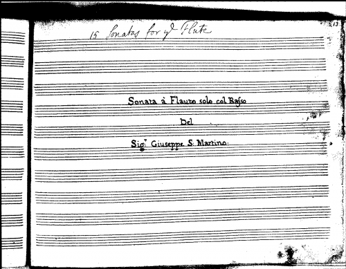 Sammartini - Recorder Sonata in F major (5) - Score
