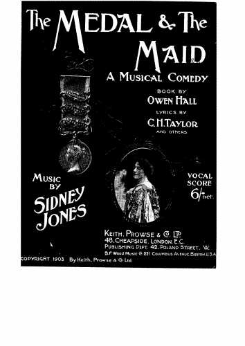 Jones - The Medal and the Maid - Vocal Score - Score