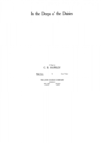 Hawley - In the deeps o' the daisies - Score