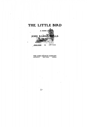 Wells - The Little Bird - Score