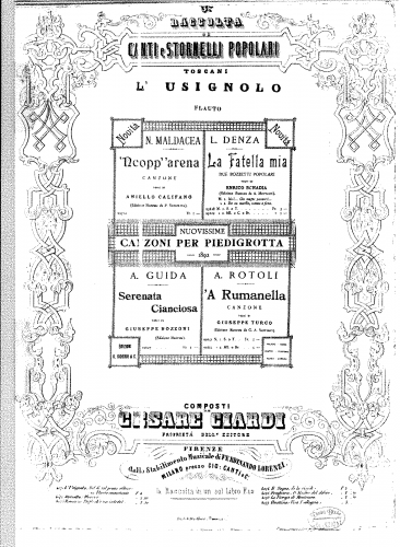 Ciardi - L'Usignolo - Scores and Parts