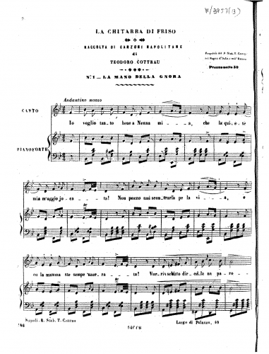 Labriola - La mano della gnora - Score