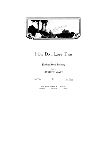 Ware - How do I Love Thee - Score