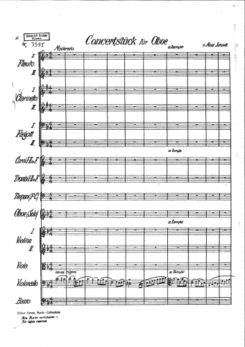 Schmitt - Concertstück for Oboe and orchestra - Score