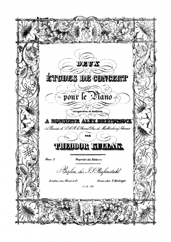 Kullak - 2 Études de Concert - Score