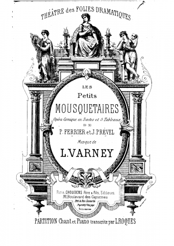 Varney - Les petits mousquetaires - Vocal Score - Score