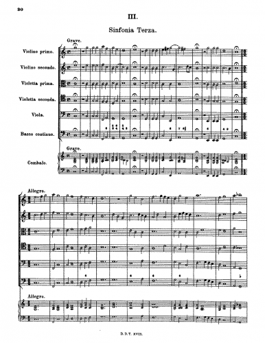 Rosenmüller - Sonate e Sinfonie da camera - Sinfonia 3 - Score