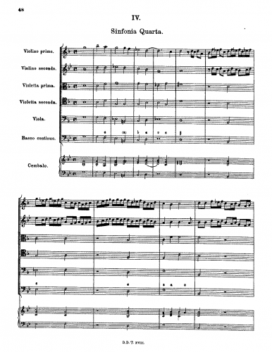 Rosenmüller - Sonate e Sinfonie da camera - Sinfonia 4 - Score
