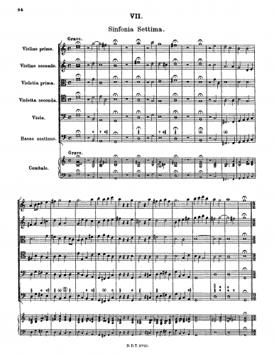 Rosenmüller - Sonate e Sinfonie da camera - Sinfonia 7 - Score