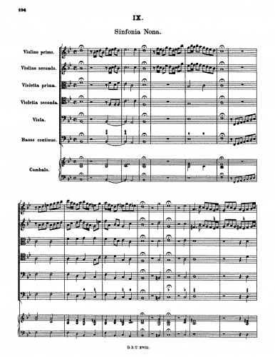 Rosenmüller - Sonate e Sinfonie da camera - Sinfonia 9 - Score