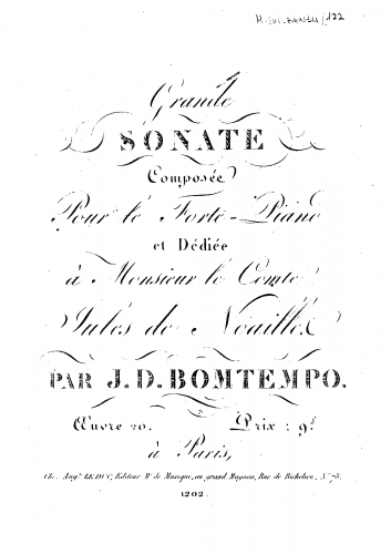 Bomtempo - Piano Sonata - Score