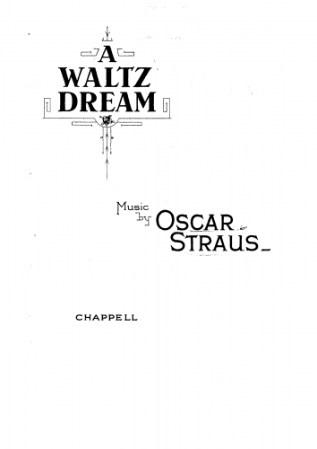 Straus - Ein Walzertraum / Rêve de valse - Vocal Score - Score