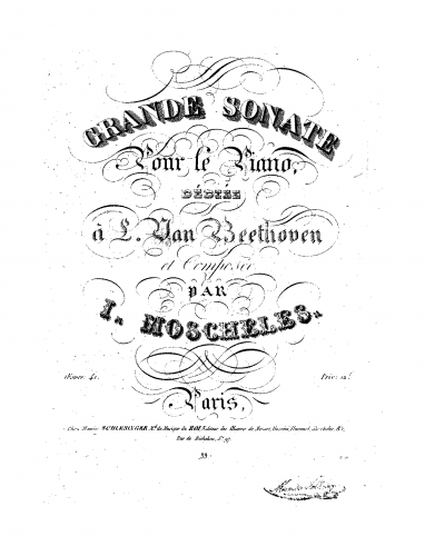 Moscheles - Grande sonate - Piano Score - Score