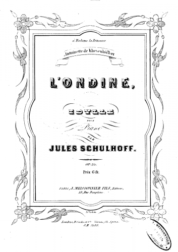 Schulhoff - L'Ondine - Score