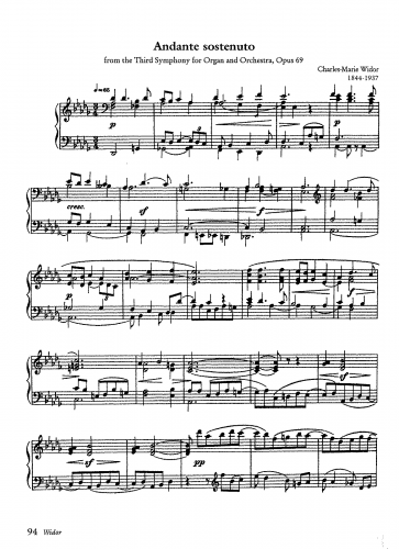 Widor - Symphony No. 3 - Andante moderato For Harmonium solo - Andante moderato